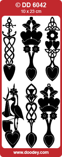 DD6042 Love Spoons Peel Off