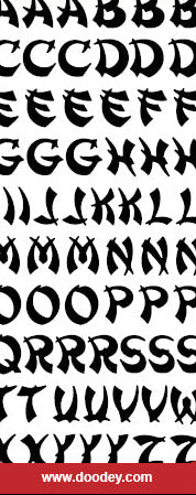 XP6201 Oriental Alphabet Transparent Peel off