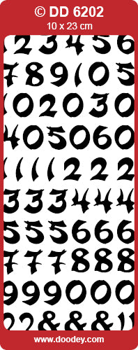 DD6202 Oriental Numbers Peel Off