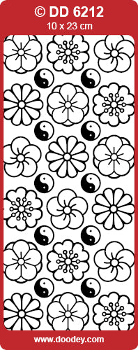 DD6212 Oriental Flowers Peel Off