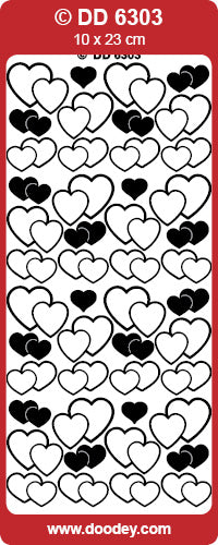 DD6303 Pair Of Hearts Peel Off