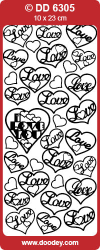 DD6305 “Love” - Hearts Peel Off
