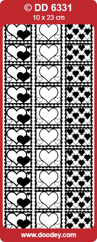 DD6331 Hearts/ Sealers Peel Off