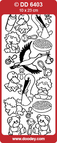 DD6403 Birth 3 / Stork Peel Off