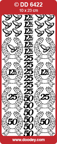 DD6422 Wreath / 12½ / 25 / 50 Peel Off