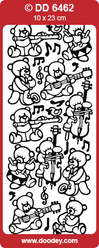 DD6462 Music Bears 2 / Guitar Peel Off