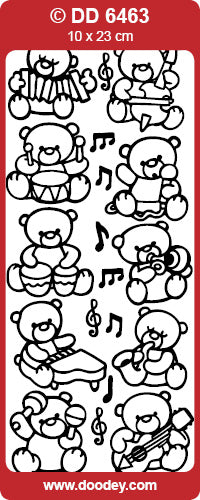 DD6463 Music Bears / Small Peel Off