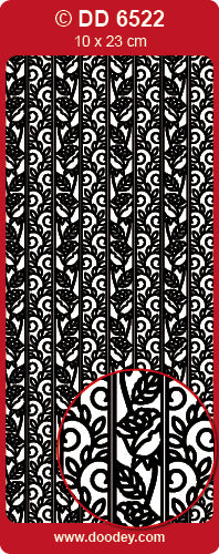 DD6522 Ribbon Lace Roses Peel Off