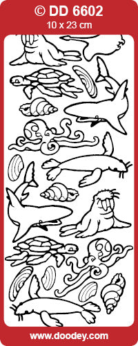 DD6602 Marine Animals Peel Off
