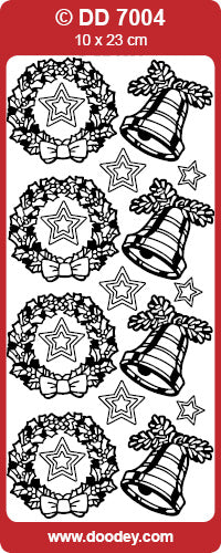 DD7004 Bells And Wreaths Peel Off