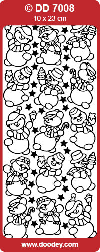 DD7008 Snowman Peel Off