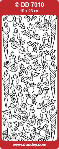 DD7010 Christmas Candles Peel Off