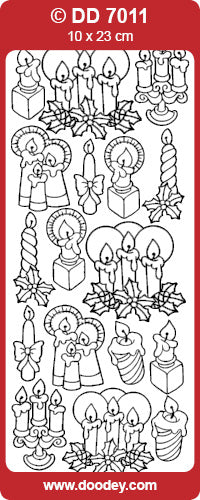 DD7011 Christmas Candle 1-2-3 Peel Off