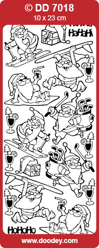 DD7018 Santa On Holiday Peel Off