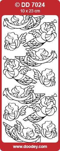 DD7024 Christmas Angles Peel Off