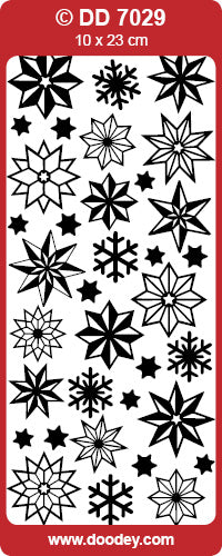 DD7029 Various Xmas Stars Peel Off