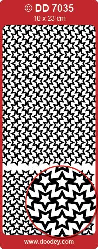DD7035 Xmas Frame - Star-Rain Peel Off