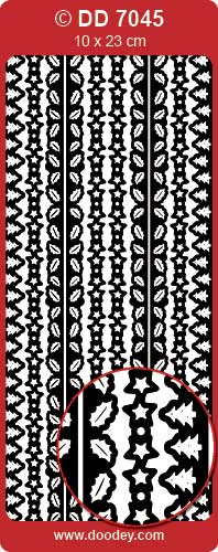 DD7045 Christmas frame Assorted Peel Off