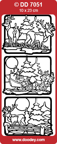 DD7051 Landscape Deer / Sledge Peel Off