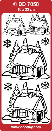 DD7058 Chalet Snowscene Peel Off