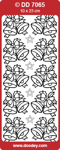DD7065 Xmas Bells / Bows Peel Off