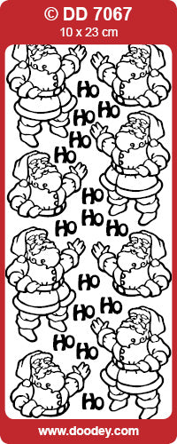 DD7067 Santa Ho Ho Peel Off