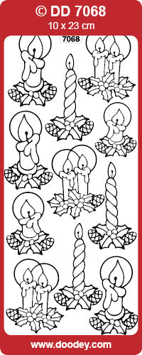 DD7068 Various Candles Peel Off
