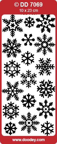 DD7069 Snowflakes Peel Off