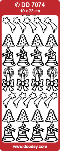 DD7074 Xmas Day / Candles Peel Off