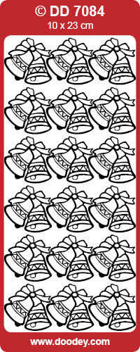 DD7084 Pair of Christmas Bells Peel Off