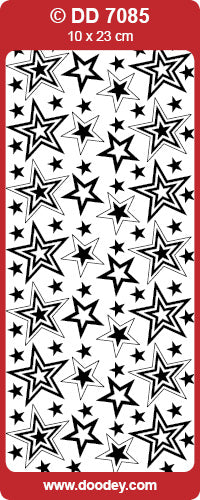 DD7085 Stars Assortment Peel Off