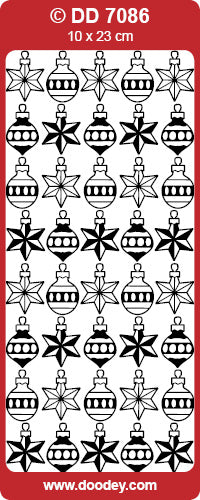 DD7086 Xmas Baubles Peel Off