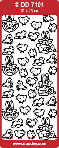 DD7101 Easter 1 / Hare + Chick Peel Off