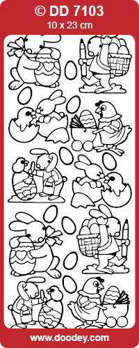 DD7103 Easter 3 / Bunny Peel Off