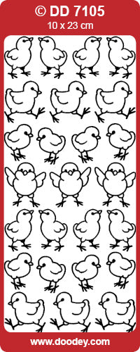 DD7105 Easter Chicks Peel Off