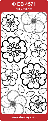 EB4571 Assorted Flowers Embroidery Peel Off