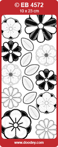 EB4572 Mixed Flowers  Embroidery Peel Off
