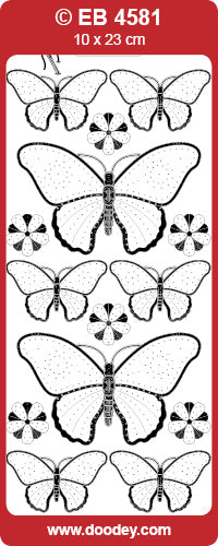 EB4581 Butterflies 01 Embroidery Peel Off