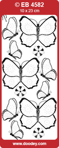 EB4582 Butterflies 02 Embroidery Peel Off
