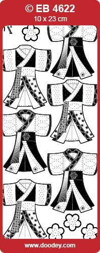 EB4622 Small Kimono Embroidery Peel Off