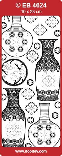 EB4624 Oriental Pottery Embroidery Peel Off