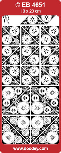 EB4651 Corner Flower Circle Embroidery Peel Off