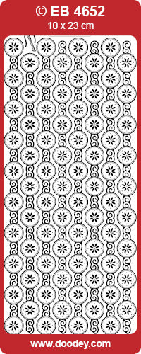 EB4652 Border Flower Circle Embroidery Peel Off