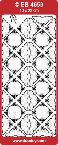 EB4653 Corner Leaf Embroidery Peel Off