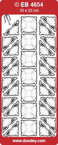EB4654 Corner Heart Embroidery Peel Off