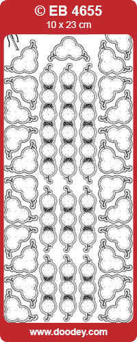 EB4655 Corner Border 3 Circles Embroidery Peel Off