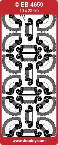 EB4659 Corner Border Inca Embroidery Peel Off