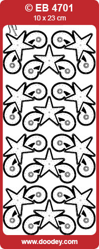 EB4701 Christmas Star Corners Embroidery Peel Off