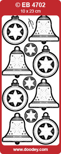 EB4702 Christmas Baubles Embroidery Peel Off