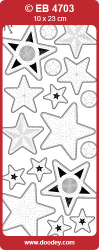 EB4703 Stars Embroidery Peel Off